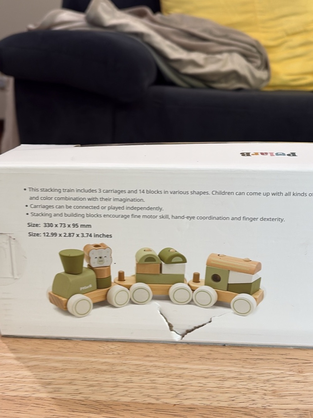 Wooden Stacking Train Set - Olive Green by